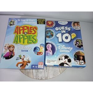 Board Games: Apples to Apples & Guess in 10 (Disney Edition-Complete) Pre-Owned